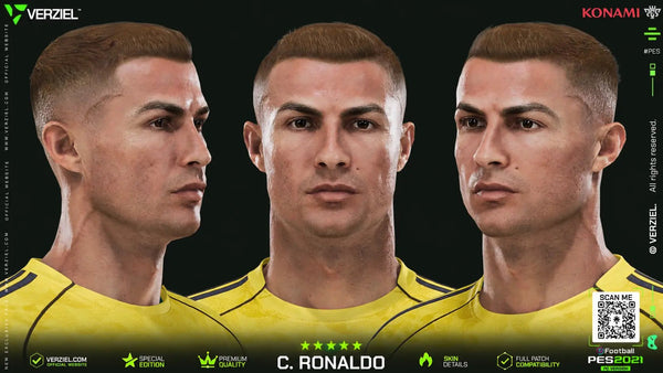 Cristiano Ronaldo 🇵🇹 │ Face – PES 2021 PC 🔥🎮 – Copper Blonde Hair