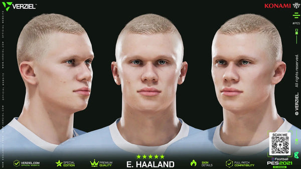 Erling Haaland 🇳🇴 │ Face – PES 2021 PC 🔥🎮