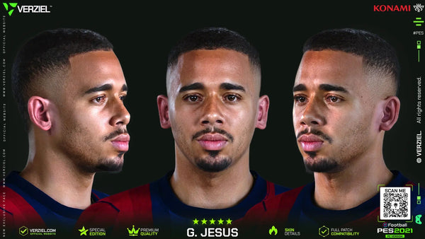 GABRIEL JESUS 🇧🇷 │ FACE – PES 2021 PC 🔥🎮