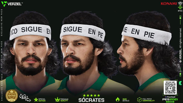 Sócrates 🇧🇷 │ Legend Face – PES 2021 PC 🔥🎮