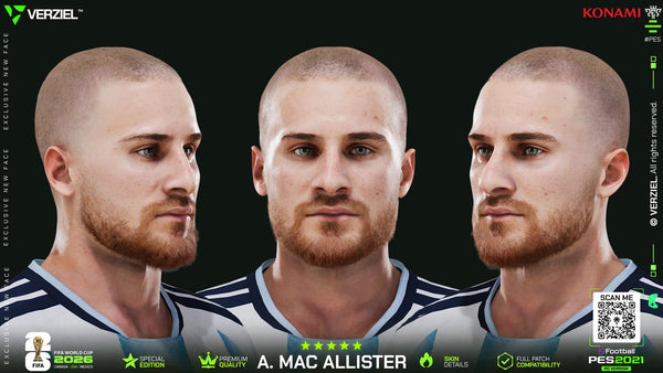 Alexis Mac Allister 🇦🇷 │ Face – PES 2021 PC 🔥🎮