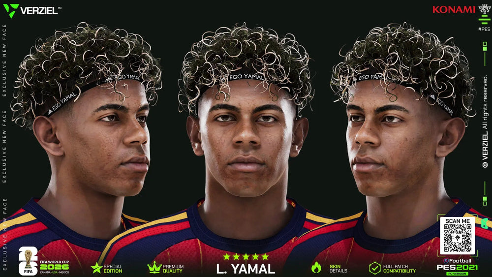 Lamine Yamal 🇪🇸 │ Face – PES 2021 PC 🔥🎮