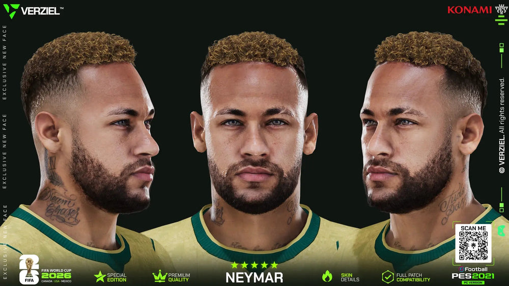 Neymar Jr 🇧🇷 │ Face – PES 2021 PC 🔥🎮