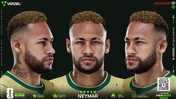 Neymar Jr 🇧🇷 │ Face – PES 2021 PC 🔥🎮