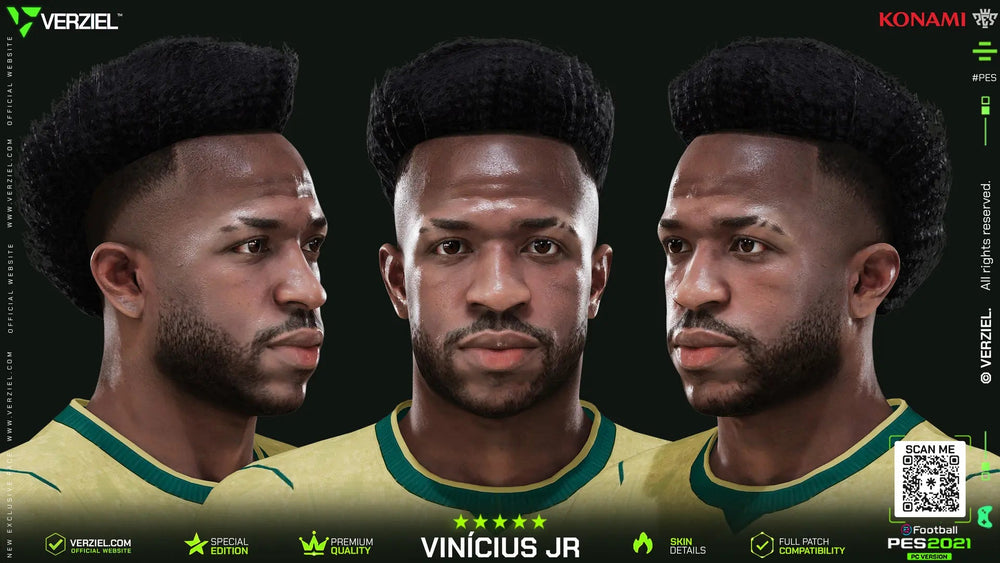 Vinícius Jr 🇧🇷 │ Face – PES 2021 PC 🔥🎮