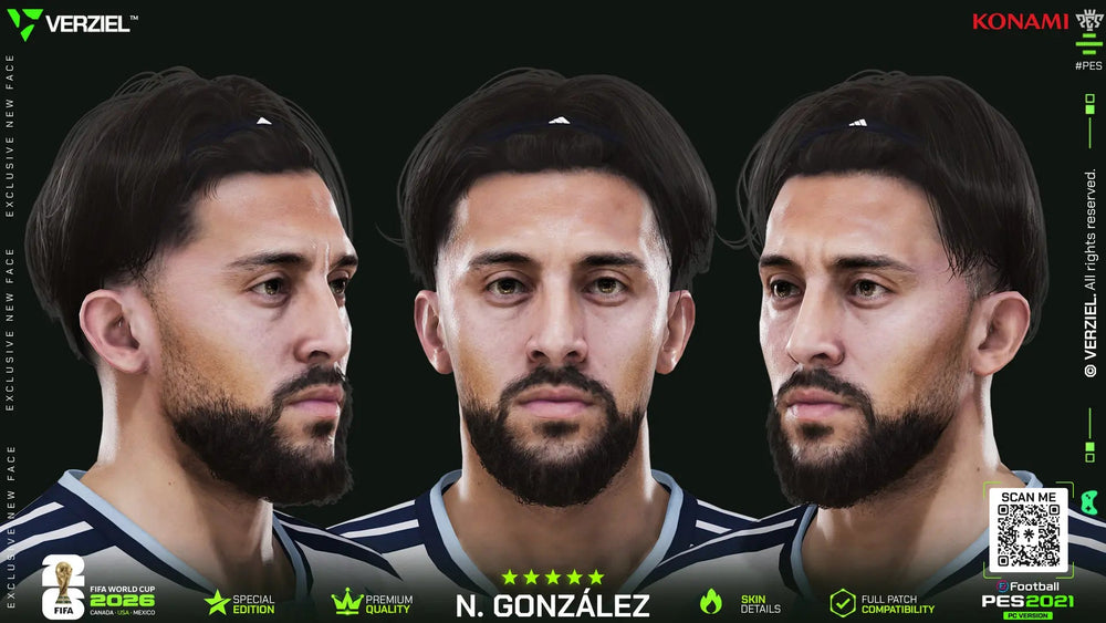 Nicolás González 🇦🇷 │ Face – PES 2021 PC 🔥🎮