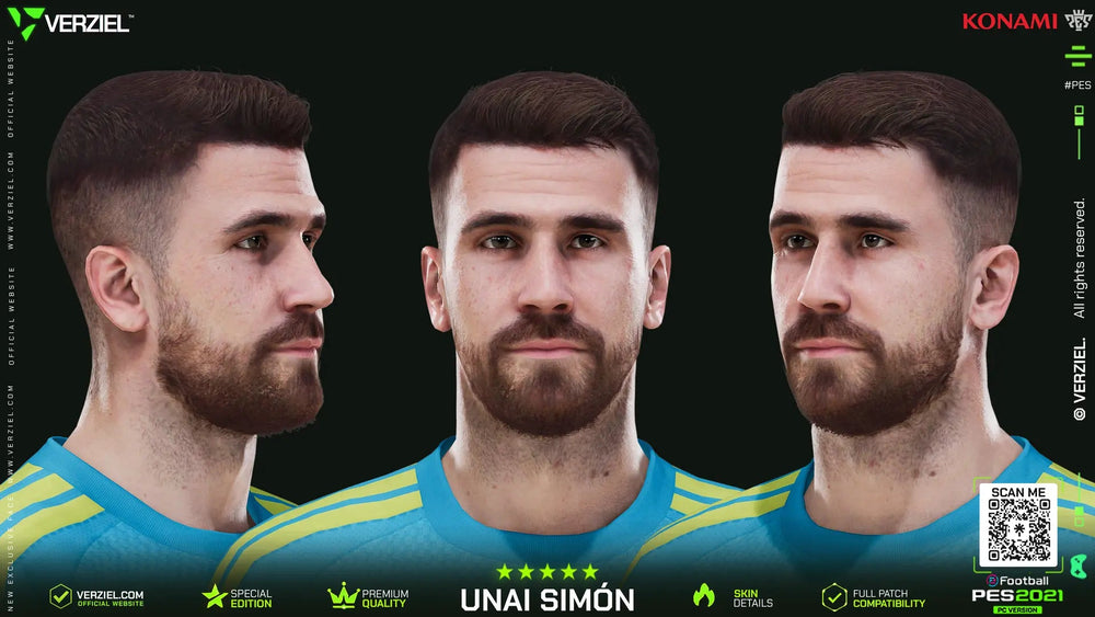 Unai Simón 🇪🇸 │ Face – PES 2021 PC 🔥🎮