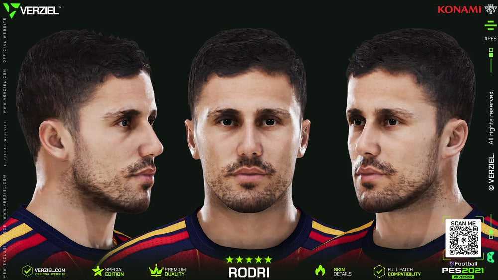 Rodri 🇪🇸 │ Face – PES 2021 PC 🔥🎮