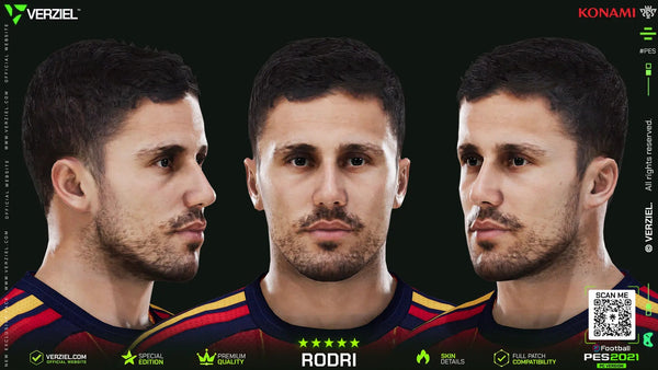Rodri 🇪🇸 │ Face – PES 2021 PC 🔥🎮