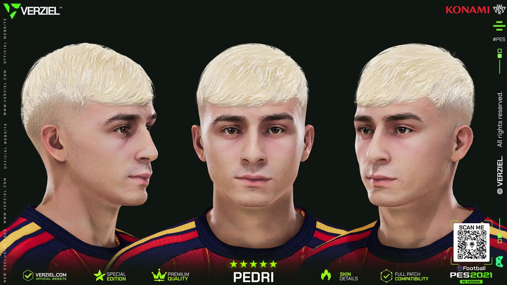 Pedri 🇪🇸 │ Face – PES 2021 PC 🔥🎮